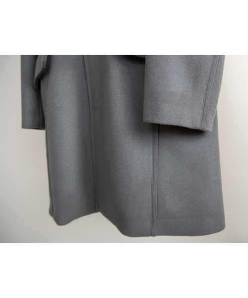 DISCOVERED(ディスカバード)の「DISCOVERED ディスカバード / MELTON LONG COAT スーパー120'sメルトンウールロングコート / DC-AW22-CO-03(チェスターコート・メンズ・ダークネイビー/ダークグレー・3/1)」の18枚目の写真