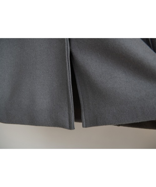 DISCOVERED(ディスカバード)の「DISCOVERED ディスカバード / MELTON LONG COAT スーパー120'sメルトンウールロングコート / DC-AW22-CO-03(チェスターコート・メンズ・ダークネイビー/ダークグレー・3/1)」の14枚目の写真