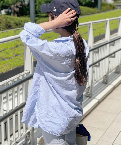 AP STUDIO(エーピーストゥディオ)の「リラックスサイズシャツ(シャツ/ブラウス・レディース・サックスブルー・FREE)」の2枚目の写真