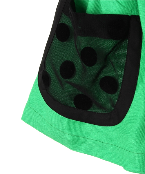 COMECHATTO&CLOSET（カムチャットアンドクロゼット）の「チュールドットBIGポケットスカート（スカート・キッズ・ブラック/グリーン/ピンク・M/L/S）」の8枚目の写真