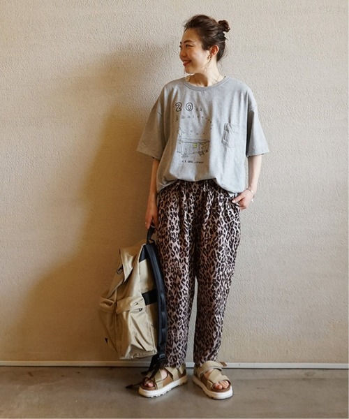 デミちゃんさま専用☆luxe☆レオパリネンタックイージーパンツ デミちゃんさま専用☆luxe☆レオパリネンタックイージーパンツ