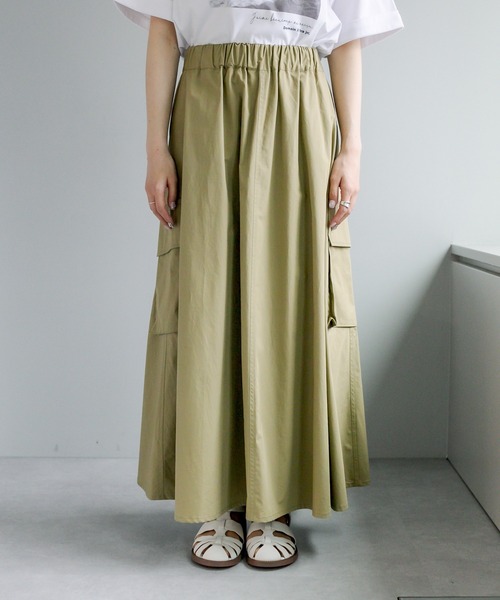 PUAL CE CIN（ピュアルセシン）の「【Du noir】カーゴスカート（スカート・レディース・ブラック/カーキ・FREE）」の20枚目の写真