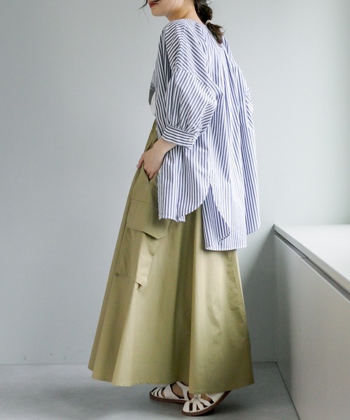 PUAL CE CIN（ピュアルセシン）の「【Du noir】カーゴスカート（スカート・レディース・ブラック/カーキ・FREE）」の15枚目の写真