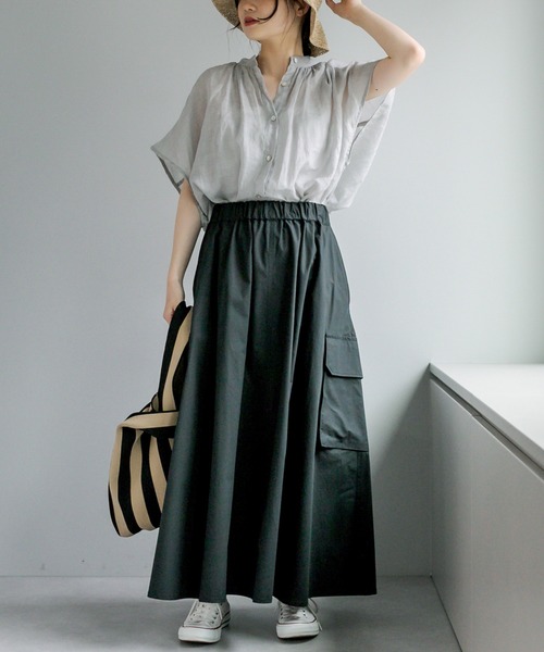 PUAL CE CIN（ピュアルセシン）の「【Du noir】カーゴスカート（スカート・レディース・ブラック/カーキ・FREE）」の17枚目の写真