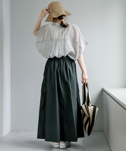 PUAL CE CIN（ピュアルセシン）の「【Du noir】カーゴスカート（スカート・レディース・ブラック/カーキ・FREE）」の19枚目の写真