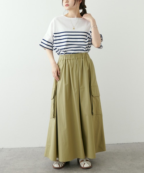 PUAL CE CIN（ピュアルセシン）の「【Du noir】カーゴスカート（スカート・レディース・ブラック/カーキ・FREE）」の11枚目の写真