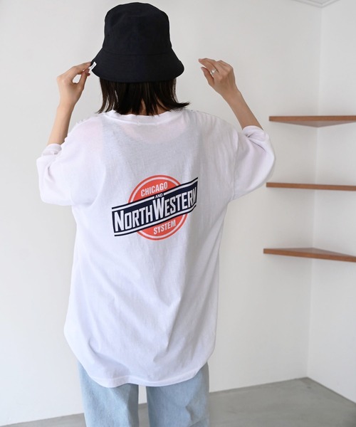 CANAL JEAN(キャナルジーン)の「El mar(エルマール) "NORTH WESTERN"半袖Tシャツ(Tシャツ/カットソー・レディース・ホワイト/チャコールグレー・ONE SIZE)」の2枚目の写真
