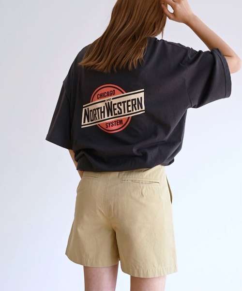 CANAL JEAN(キャナルジーン)の「El mar(エルマール) "NORTH WESTERN"半袖Tシャツ(Tシャツ/カットソー・レディース・ホワイト/チャコールグレー・ONE SIZE)」の1枚目の写真
