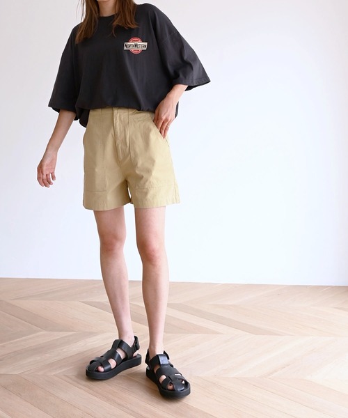 CANAL JEAN(キャナルジーン)の「El mar(エルマール) "NORTH WESTERN"半袖Tシャツ(Tシャツ/カットソー・レディース・ホワイト/チャコールグレー・ONE SIZE)」の13枚目の写真
