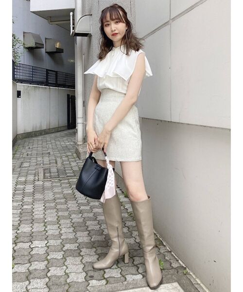 dazzlin（ダズリン）の「ケープノースリブラウス（シャツ/ブラウス・レディース・オフホワイト/パープル/ベージュ・FREE）」の22枚目の写真