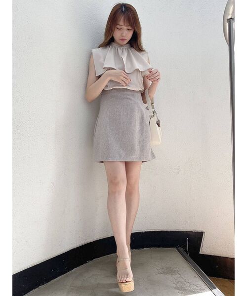 dazzlin（ダズリン）の「ケープノースリブラウス（シャツ/ブラウス・レディース・オフホワイト/パープル/ベージュ・FREE）」の17枚目の写真