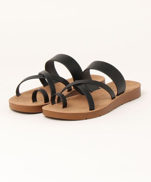 Samansa Mos2（サマンサ モスモス）の「軽量サムリングトングサンダル（サンダル・レディース・オフホワイト/ブラウン/ブラック・MEDIUM/LARGE）」の11枚目の写真