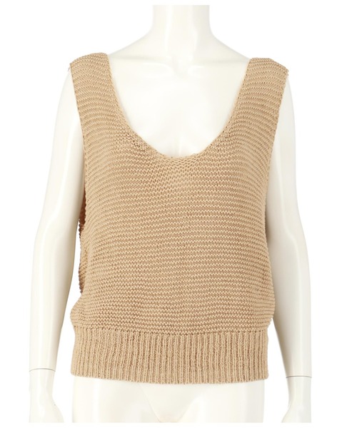 LATINA（ラティーナ）の「テープヤーン両Vネックタンクトップ（タンクトップ・レディース・カーキ/アイボリー/ベージュ・FREE）」の12枚目の写真