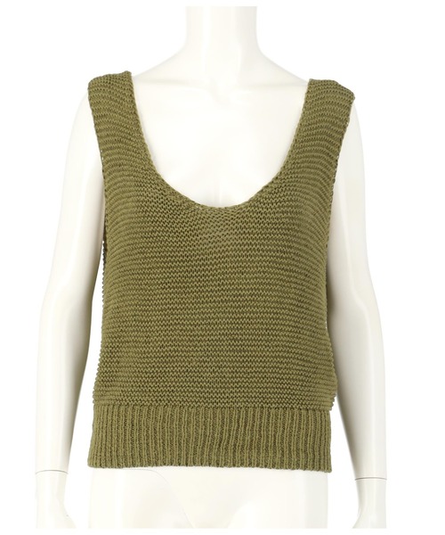 LATINA（ラティーナ）の「テープヤーン両Vネックタンクトップ（タンクトップ・レディース・カーキ/アイボリー/ベージュ・FREE）」の13枚目の写真