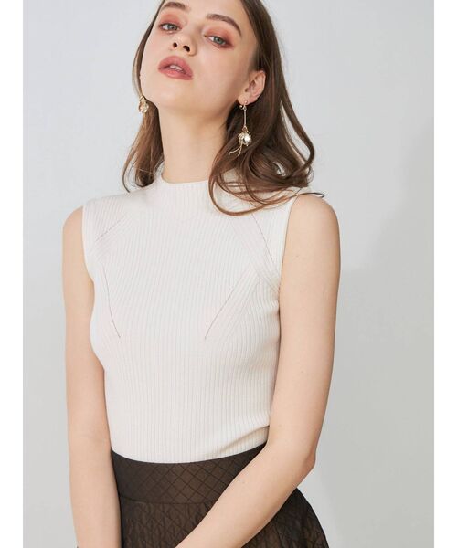 MERCURYDUO（マーキュリーデュオ）の「アームウォーマー付きリブニット（ニット/セーター・レディース・ブラック/オフホワイト/イエロー・FREE）」の18枚目の写真