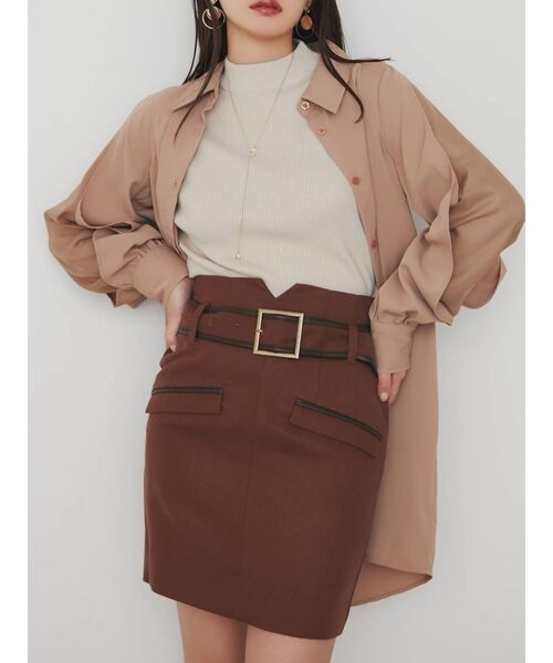 RESEXXY(リゼクシー)の「シアー切替スリーブシャツ(シャツ/ブラウス・レディース・ホワイト/ブラック/モカ・FREE)」の1枚目の写真