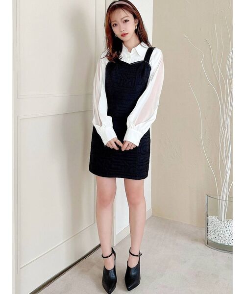 RESEXXY(リゼクシー)の「シアー切替スリーブシャツ(シャツ/ブラウス・レディース・ホワイト/ブラック/モカ・FREE)」の17枚目の写真