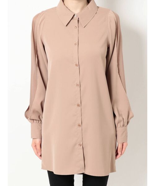 RESEXXY(リゼクシー)の「シアー切替スリーブシャツ(シャツ/ブラウス・レディース・ホワイト/ブラック/モカ・FREE)」の21枚目の写真