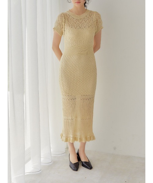 Ayla(アイラ)の「crochet knit dress(ワンピース・レディース・ブラック/クリーム・FREE)」の14枚目の写真