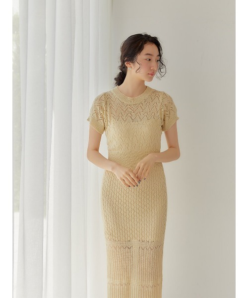 Ayla(アイラ)の「crochet knit dress(ワンピース・レディース・ブラック/クリーム・FREE)」の9枚目の写真