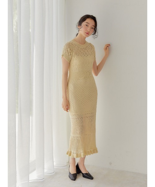 Ayla(アイラ)の「crochet knit dress(ワンピース・レディース・ブラック/クリーム・FREE)」の12枚目の写真