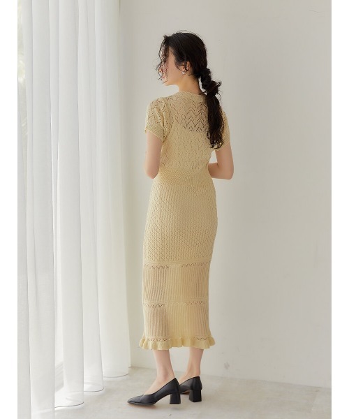 Ayla(アイラ)の「crochet knit dress(ワンピース・レディース・ブラック/クリーム・FREE)」の11枚目の写真