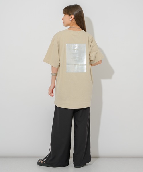 Paradise Picnic(パラダイスピクニック)の「バック箔プリントユニセックスT(Tシャツ/カットソー・レディース・ホワイト/ブラック/ベージュ・FREE)」の20枚目の写真