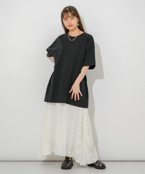 Paradise Picnic(パラダイスピクニック)の「バック箔プリントユニセックスT(Tシャツ/カットソー・レディース・ホワイト/ブラック/ベージュ・FREE)」の21枚目の写真