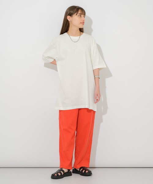 Paradise Picnic(パラダイスピクニック)の「バック箔プリントユニセックスT(Tシャツ/カットソー・レディース・ホワイト/ブラック/ベージュ・FREE)」の9枚目の写真