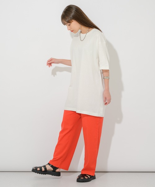 Paradise Picnic(パラダイスピクニック)の「バック箔プリントユニセックスT(Tシャツ/カットソー・レディース・ホワイト/ブラック/ベージュ・FREE)」の13枚目の写真