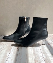 Noubel Voug Relax | クリアヒールストレッチショートブーツ(ブーツ)