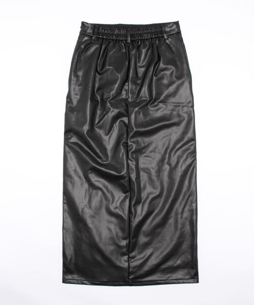 LOWRYS FARM（ローリーズファーム）の「フェイクレザーベントタイトスカート　157734（スカート・レディース・ブラック・LARGE/MEDIUM）」の3枚目の写真