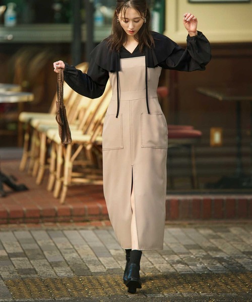 GeeRA(ジーラ)の「フリルカラーブラウス(シャツ/ブラウス・レディース・ブラック/サンドグレー/オフホワイト・LARGE/MEDIUM/X-LARGE)」の5枚目の写真