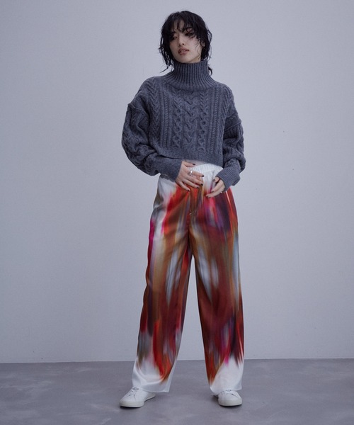 ADAM ET ROPE'（アダムエロペ）の「アート＆カラーイージーパンツ（その他パンツ・レディース・イエロー/ピンク系その他2・FREE）」の3枚目の写真