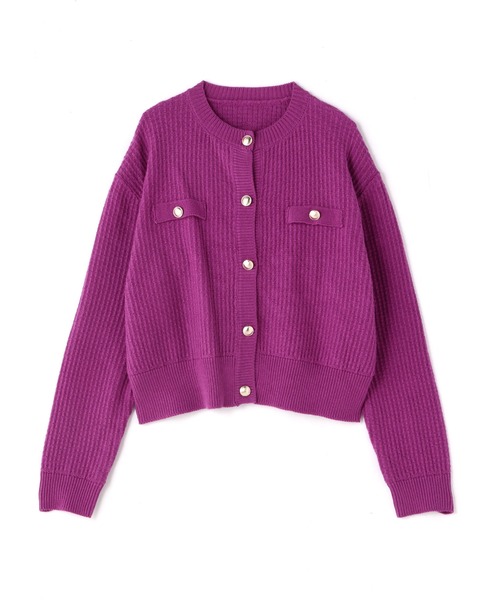 N.(N. Natural Beauty Basic)(エヌエヌナチュラルビューティーベーシック)の「【松井愛莉さん着用】◆ムジツイード編みカーディガン(カーディガン/ボレロ・レディース・ネイビー/オフホワイト/ピンク・MEDIUM)」の18枚目の写真