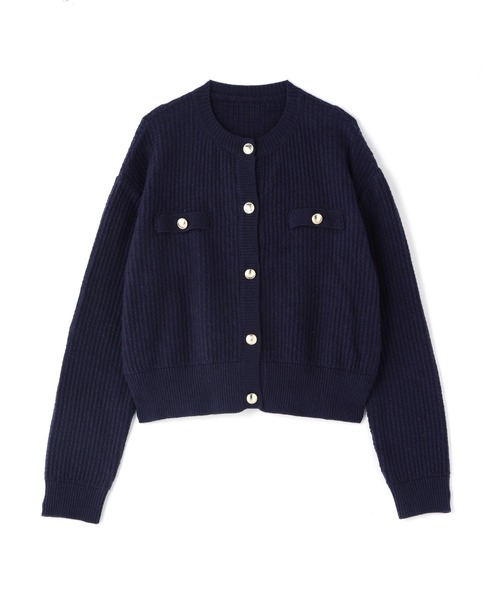 N.(N. Natural Beauty Basic)(エヌエヌナチュラルビューティーベーシック)の「【松井愛莉さん着用】◆ムジツイード編みカーディガン(カーディガン/ボレロ・レディース・ネイビー/オフホワイト/ピンク・MEDIUM)」の16枚目の写真