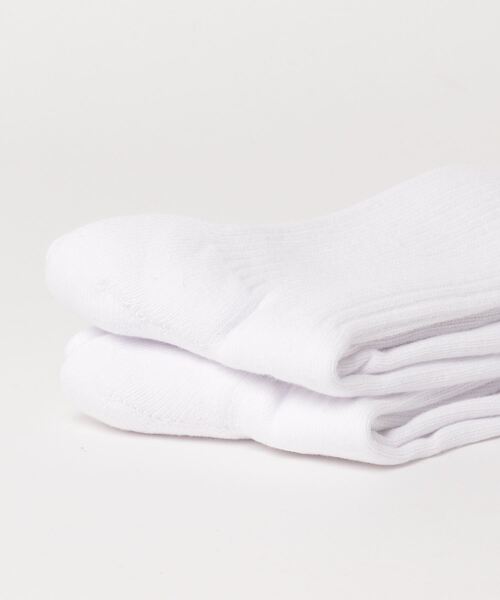 HANES（ヘインズ）の「【Hanes/ヘインズ】メンズ ビーフィー【2足組】フルレングスソックス【ハーフパイル】（ソックス/靴下・メンズ・ホワイト/ブラック・SMALL/MEDIUM）」の5枚目の写真