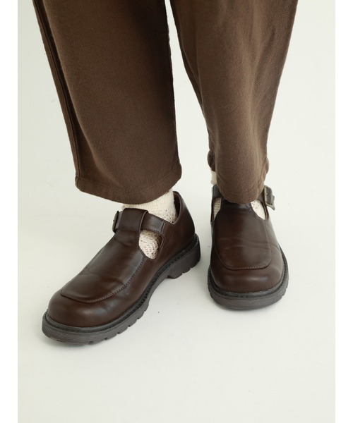 Samansa Mos2（サマンサ モスモス）の「Tストラップシューズ（その他シューズ・レディース・ブラック/ブラウン・MEDIUM/LARGE）」の6枚目の写真