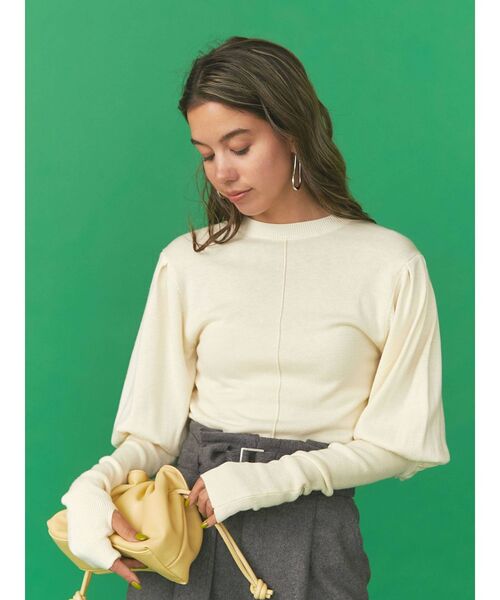 Ungrid(アングリッド)の「フェイクレザーギャザークラッチバッグ(クラッチバッグ・レディース・ブラック/イエロー/オレンジ/グリーン・FREE)」の11枚目の写真