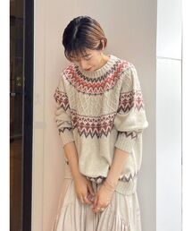 Ungrid | ノルディック柄ルーズニット(ニット/セーター)