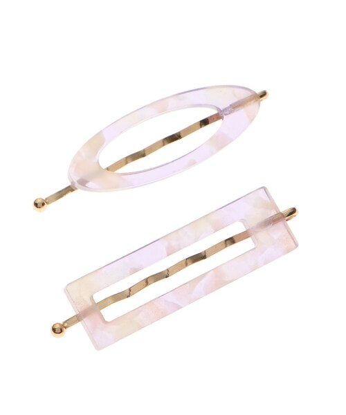 PINK-latte（ピンクラテ）の「◆マーブルカラーヘアピンセット（その他ヘアアクセサリー・キッズ・ライトパープル/キャメル/アイボリー系・00）」の3枚目の写真