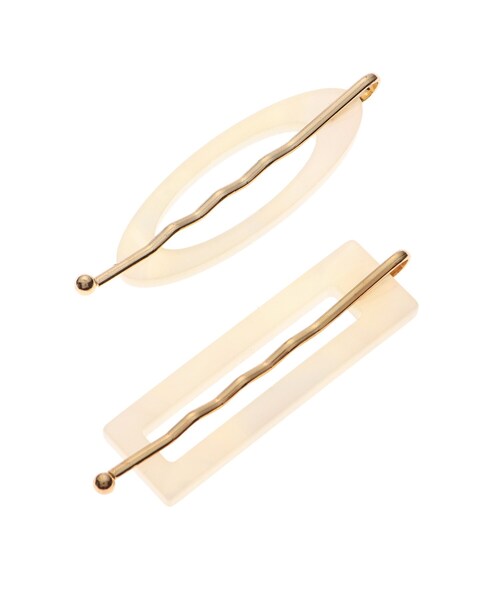 PINK-latte（ピンクラテ）の「◆マーブルカラーヘアピンセット（その他ヘアアクセサリー・キッズ・ライトパープル/キャメル/アイボリー系・00）」の5枚目の写真