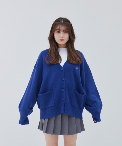 17HR(セブンティーンアワーズ)の「ロゴ刺繍カーディガン(カーディガン/ボレロ・レディース・ブラック/ブルー/オフホワイト・FREE)」の15枚目の写真