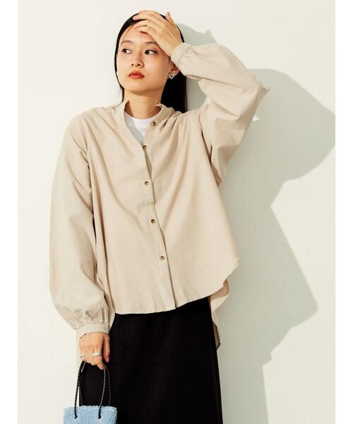 AMERICAN HOLIC(アメリカンホリック)の「オックスバックギャザードルマンシャツ(シャツ/ブラウス・レディース・ネイビー/キャメル/ライトベージュ・M/L)」の17枚目の写真