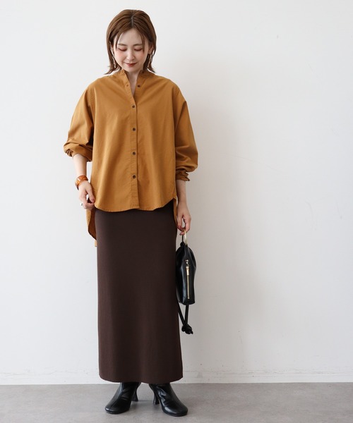 AMERICAN HOLIC(アメリカンホリック)の「オックスバックギャザードルマンシャツ(シャツ/ブラウス・レディース・ネイビー/キャメル/ライトベージュ・M/L)」の6枚目の写真