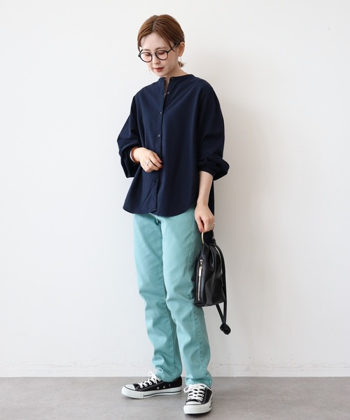 AMERICAN HOLIC(アメリカンホリック)の「オックスバックギャザードルマンシャツ(シャツ/ブラウス・レディース・ネイビー/キャメル/ライトベージュ・M/L)」の10枚目の写真
