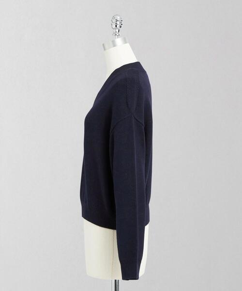 ロエフ LOEFF ウール CORD Vネックプルオーバー ニット セーター 長袖 朱色 /NR ■OS レディース LOEFF（ロエフ）の「＜LOEFF＞ウール CORD Vネックプルオーバー