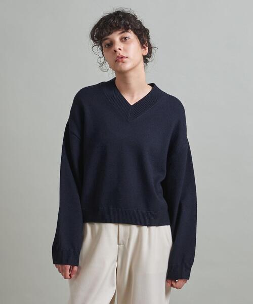 LOEFF（ロエフ）の「＜LOEFF＞ウール CORD Vネックプルオーバー