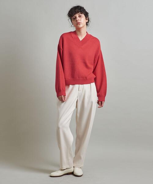 LOEFF（ロエフ）の「＜LOEFF＞ウール CORD Vネックプルオーバー