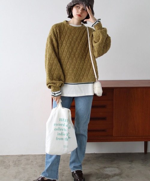 GeeRA（ジーラ）の「キルティングカットソープルオーバー（Tシャツ/カットソー・レディース・アイボリー/マスタード/ブラック・MEDIUM/LARGE）」の19枚目の写真